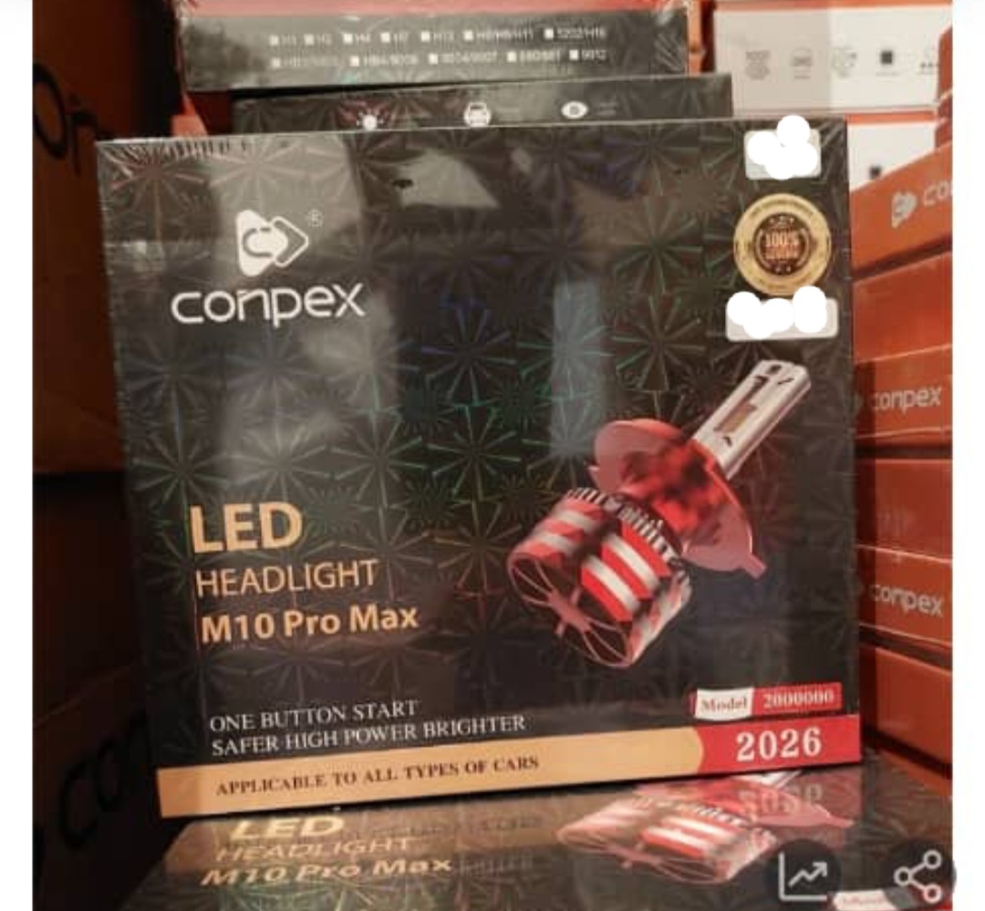 هدلایت کانپکس دورنگ M10promax H4 conpex نور پایین آفتابی نور بالا سفید با گارانتی ۶ماهه تعویض نور عالی 85 وات واقعی اصلی و پلمپ شرکتی با بارکد شرکت کانپکس